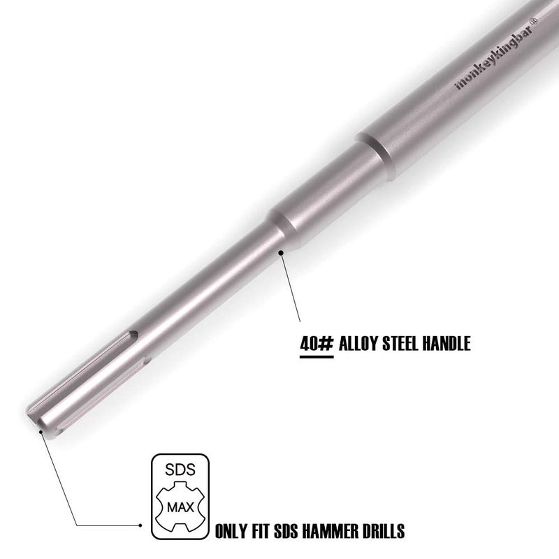 Monkey King Bar-Sds Max Bits Floor Scraper 6"X25" Tile Tools - 6 Inch Wide Blade Chipping Hammer Bits Sds Max-Sds Tile Chisel-Demolition Steel Hammer Accessory - Image 5